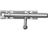 Шпингалет 37730-65 накладной стальной "ЗТ-19305", малый, покрытие белый цинк, 65мм