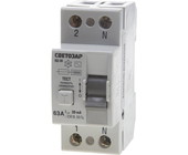  Выключатель SV-49152-30-63 дифференциальный «УЗО» СВЕТОЗАР, 2-полюсный, 63 A, "AC", откл.диф.ток. 3