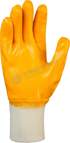 Фотография Перчатки DOG Нитролл 1.0мм желтые РП (манж.полн.покр)