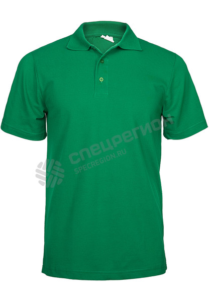 Фотография Рубашка поло мужская зелёная 100% х/б