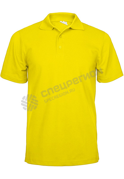 Фотография Рубашка поло мужская жёлтая 100% х/б