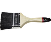  Кисть 01022-100 плоская STAYER  "UNIVERSAL-EURO", черная натуральная щетина, деревянная ручка, 100м
