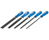 Набор 16651-20-H5 ЗУБР: Напильники "ЭКСПЕРТ" с двухкомп ручкой, плоский, полукруглый, трехгранный, к