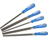 Набор 16651-25-H5 ЗУБР: Напильники "ЭКСПЕРТ" с двухкомп ручкой, плоский, полукруглый, трехгранный, к